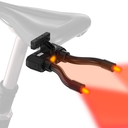 HUGEOAKS Smart Bike Tail Light, Adjustable Light Width, Brake Sensing, for Night Riding/Cycling Safety