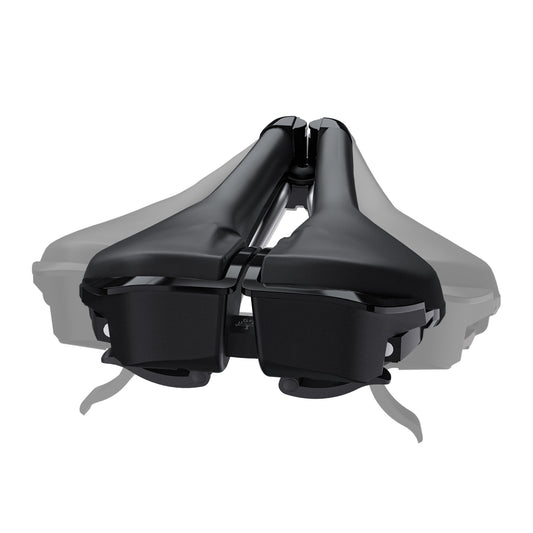 HUGEOAKS Width Continuously Adjustable Bike Seat - Comfortable & Prostate Friendly Bicycle Saddle for Mountain Bikes, Road Bikes, City Bikes & Exercise Bikes