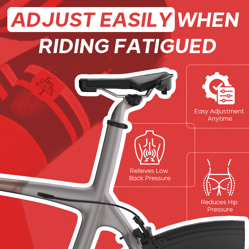 HUGEOAKS Width Continuously Adjustable Bike Seat - Comfortable & Prostate Friendly Bicycle Saddle for Mountain Bikes, Road Bikes, City Bikes & Exercise Bikes