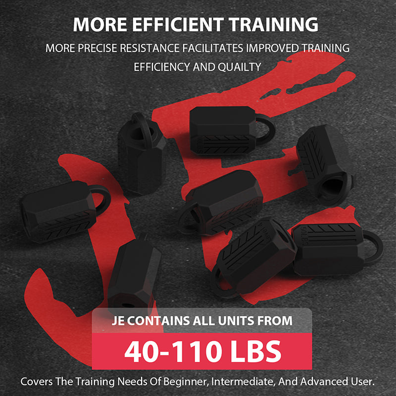 HUGEOAKS Jaw Exerciser for Men and Women, 40-110 LBS, 8 Resistance Levels (16 Count), Silicone Jawline Exercise Tablets, Powerful Jawline Trainer for Beginners, Intermediate and Advanced Users - Slims and Tone the Face