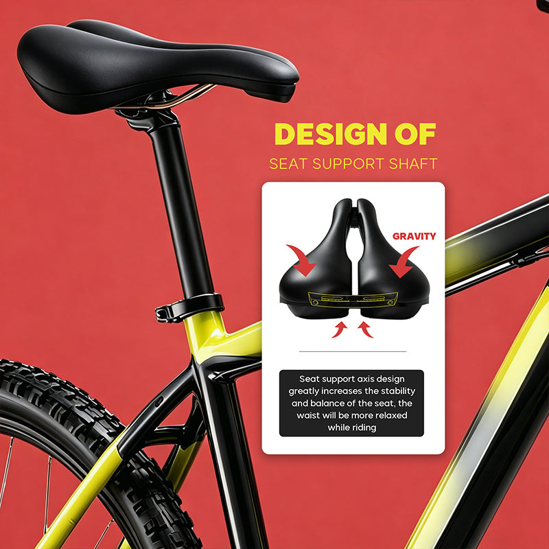 HUGEOKAS CBG Width Adjustable Gel Bike Seat - Comfortable Prostate Friendly, Medium Firm, Reduces Numbness, Bicycle Saddle Suitable for Mountain, Road, City and Stationary Exercise Bikes