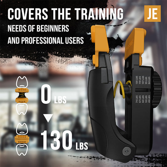 HUGEOAKS Resistance Adjustable Jaw Exerciser for Men and Women, 46-130 LBS, Jaw, Face and Neck Exerciser, Powerful Jawline Trainer for Beginners, Intermediate and Advanced Users - Slims and Trims the Face