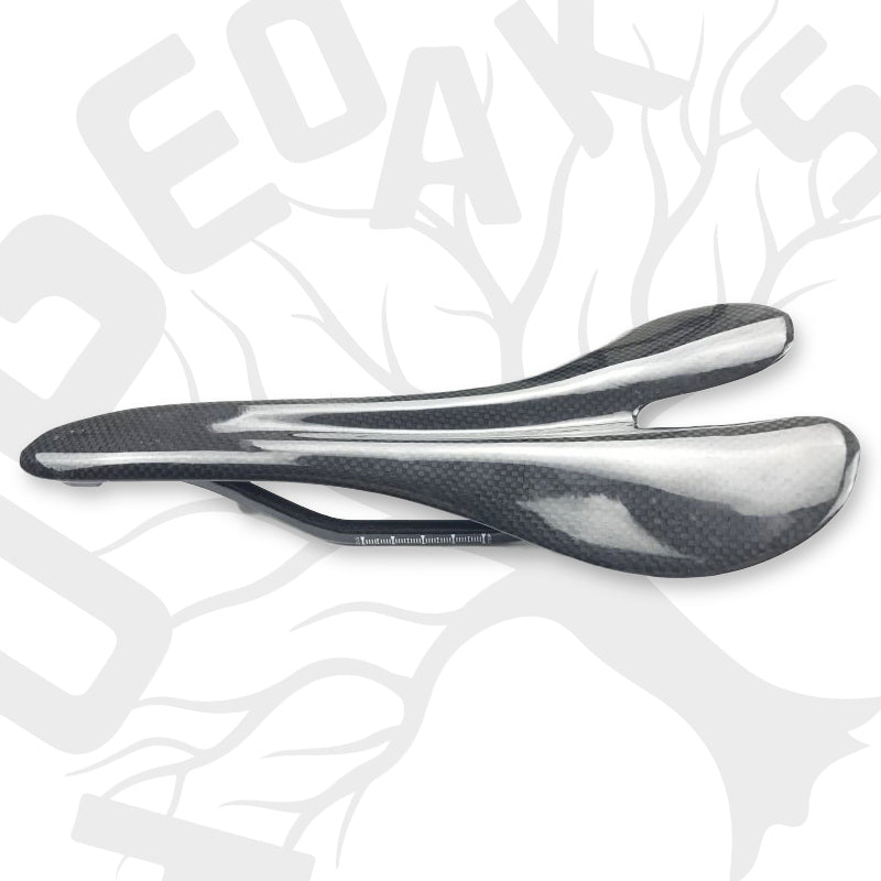HUGEOAKS Bike Seat, Lightweight Road Bike Saddle, Comfortable Bike Seat, 3K Glossy Carbon Fiber Bike Saddle