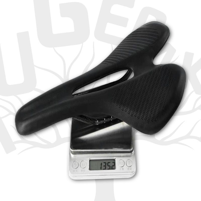 HUGEOAKS Bike Seat, Lightweight Road Bike Saddle, Comfortable Bike Seat, Carbon Fiber Bike Saddle, Microfiber Leather Soft Saddle