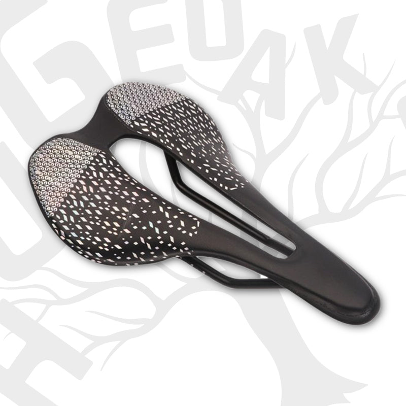 HUGEOAKS Bike Seat, Lightweight Road Bike Saddle, Comfortable Bike Seat, 3K Glossy Carbon Fiber Bike Saddle