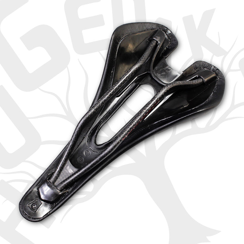 HUGEOAKS Bike Seat, Lightweight Road Bike Saddle, Comfortable Bike Seat, Enhanced Carbon Fiber Bike Saddle, PU Leather Soft Saddle