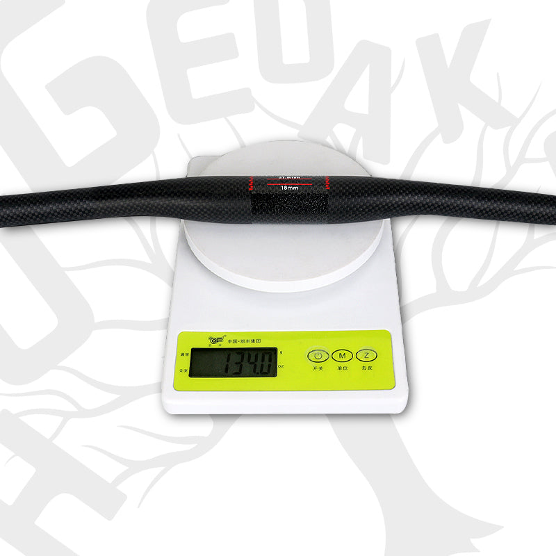 HUGEOAKS Full Carbon Fiber MTB Handlebar, 31.8mm Mountain Bike Handlebars, 580-700 mm Riser/Flat Bars, 3K Glossy Handlebars Suitable for Most Mountain Bike, Cross Country Bike